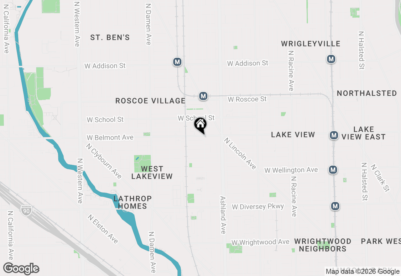 Map of 1711 W Belmont Avenue, Chicago, IL 60657