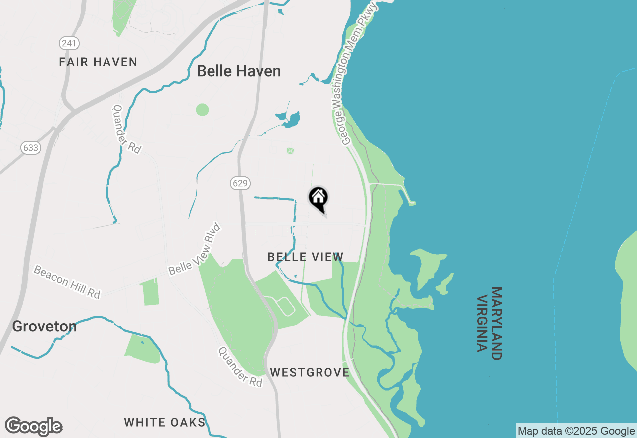 Map of 1302 Belle View Boulevard #B1, Alexandria, VA 22307