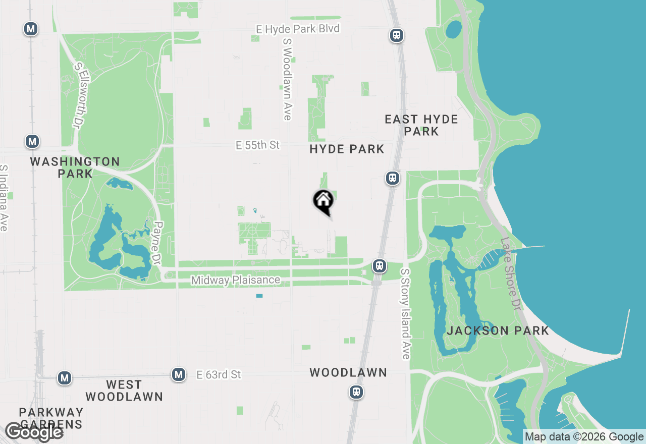 Map of 5744 S Kenwood Avenue #1, Chicago, IL 60637