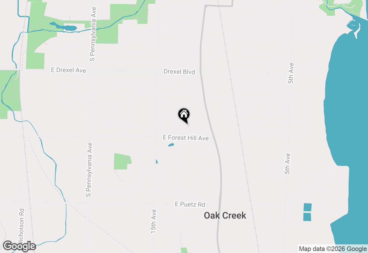 Map of 1300 Edgewood Ave, South Milwaukee, WI 53172