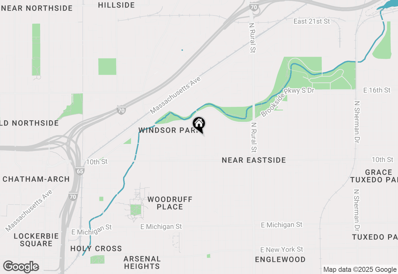 Map of 1138 Jefferson Avenue, Indianapolis, IN 46201