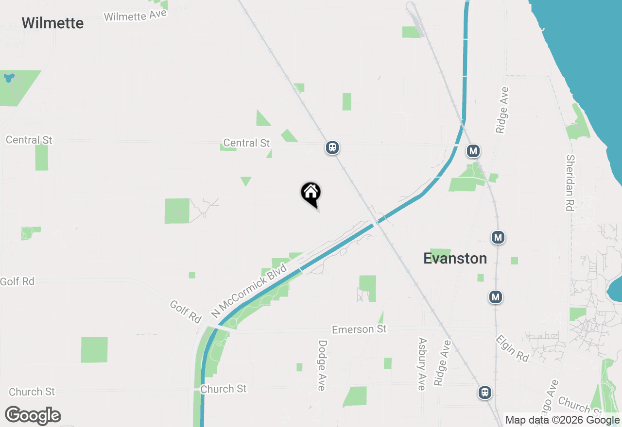 Map of 2311 Brown Avenue, Evanston, IL 60201
