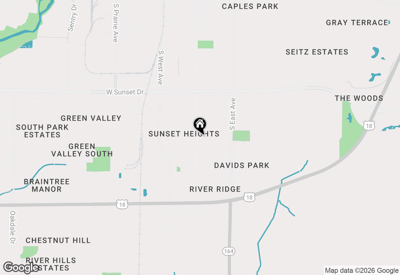 Map of 232 Richard St, Waukesha, WI 53189