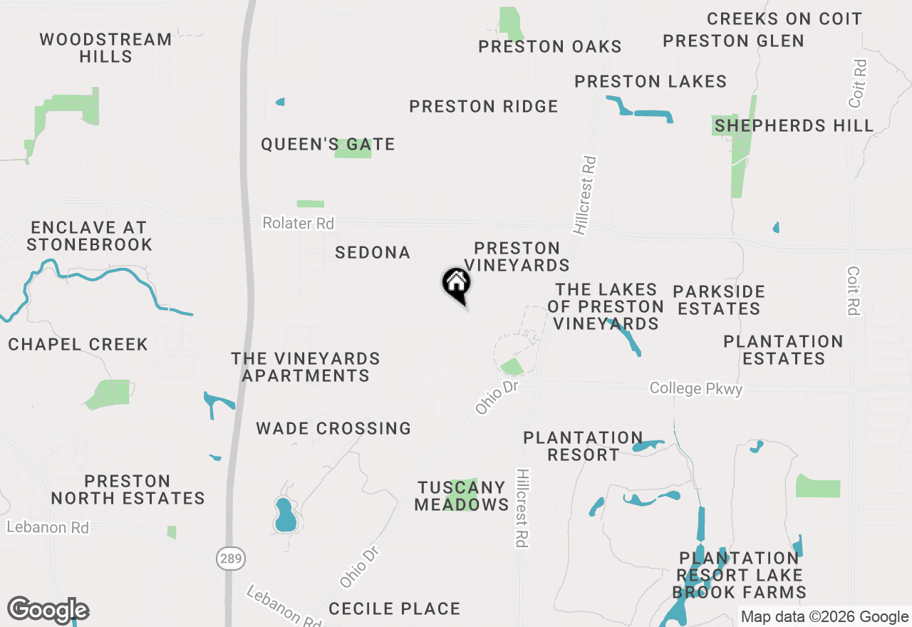 Map of 10308 Napa Valley Drive, Frisco, TX 75035