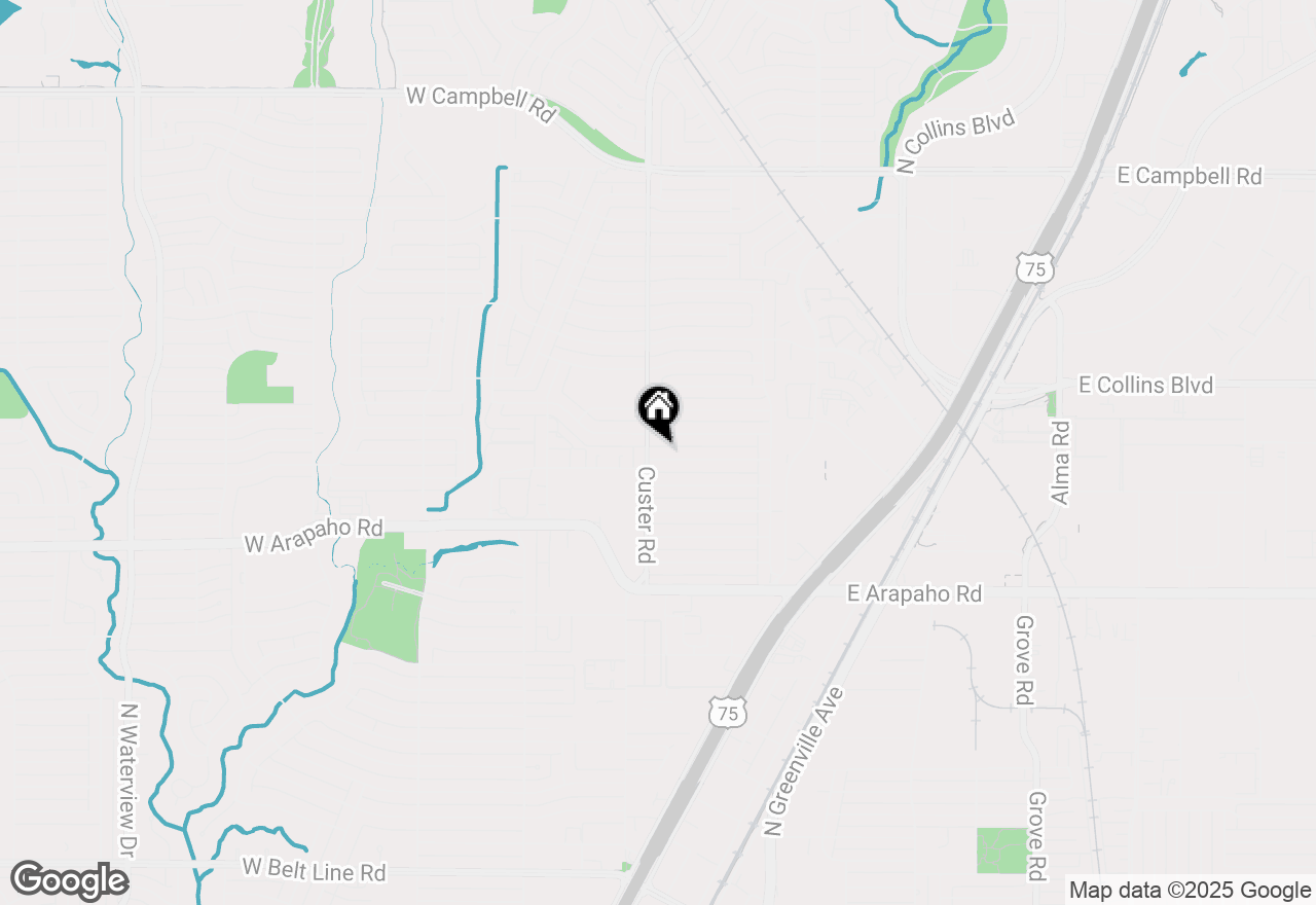 Map of 442 Daniel Street, Richardson, TX 75080