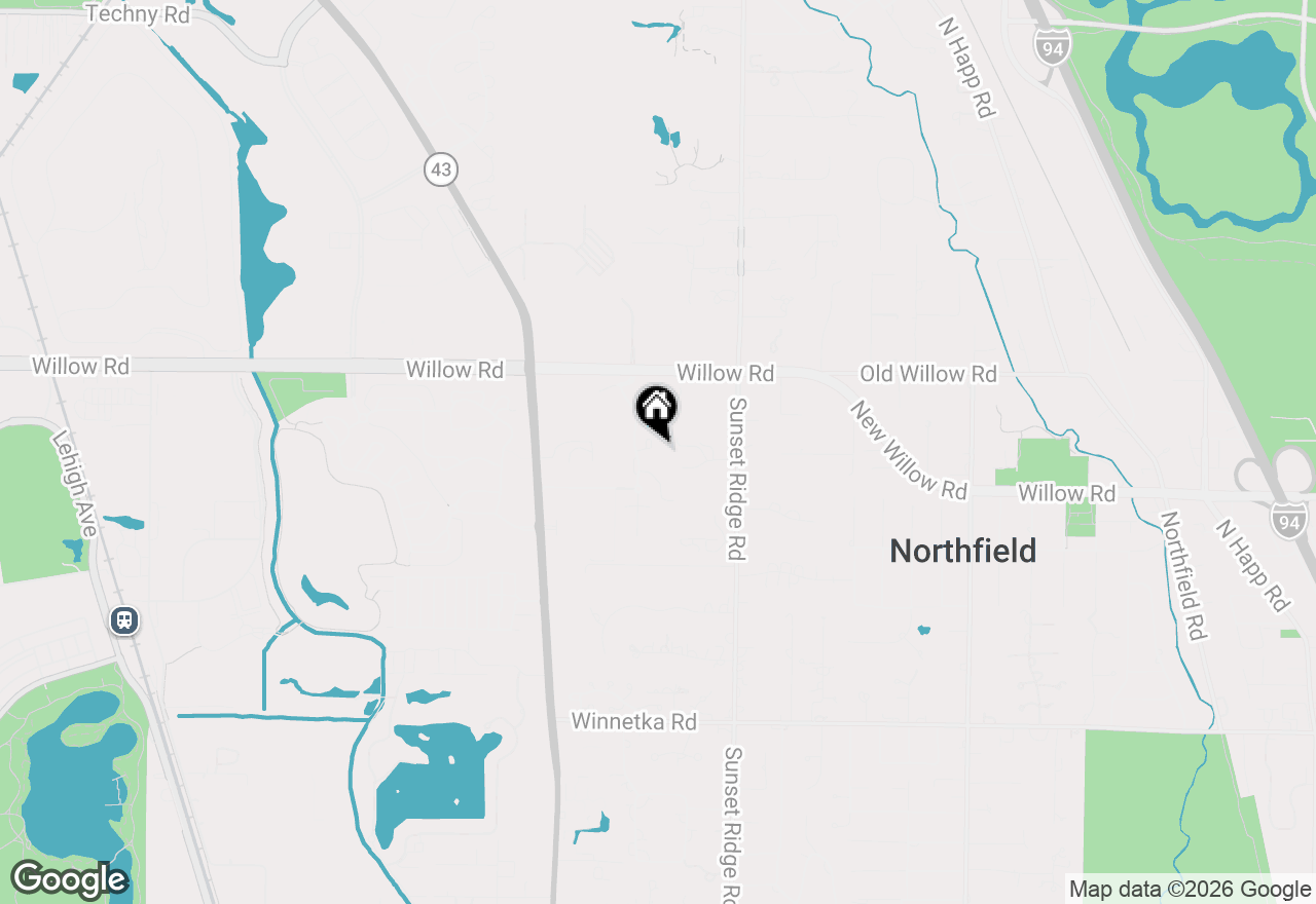 Map of 2419 Fox Meadow Circle, Northfield, IL 60093