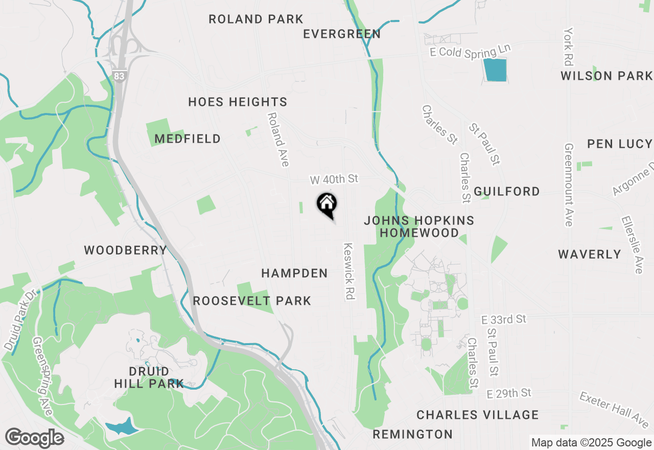 Map of 3740 Chestnut Avenue, Baltimore, MD 21211