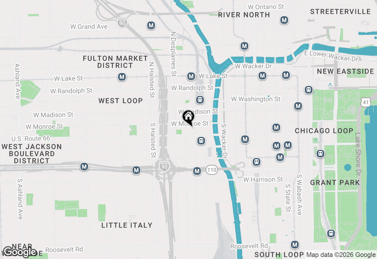 Map of 125 S Jefferson Street #1005, Chicago, IL 60661