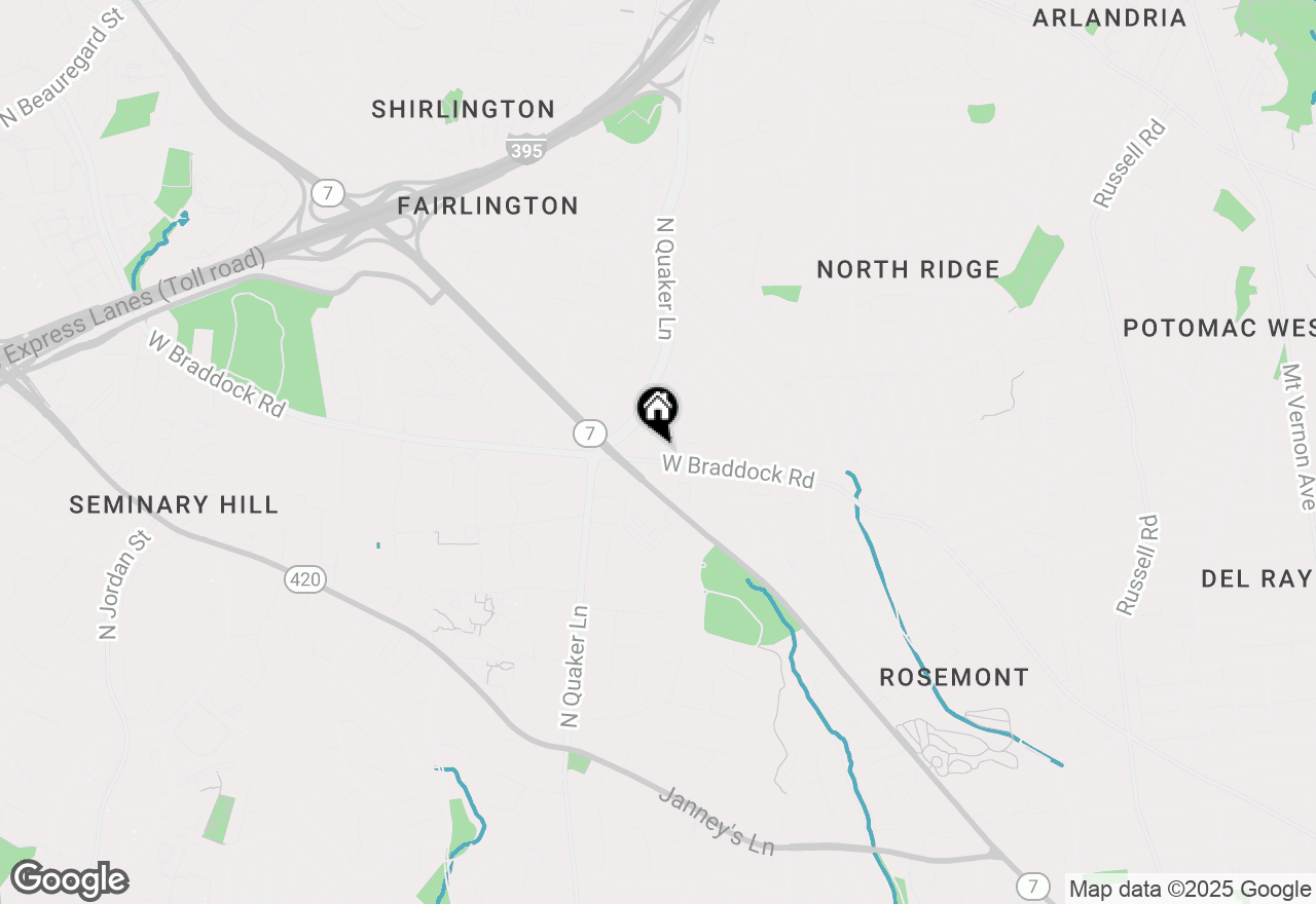 Map of 1725 W Braddock Place #302, Alexandria, VA 22302