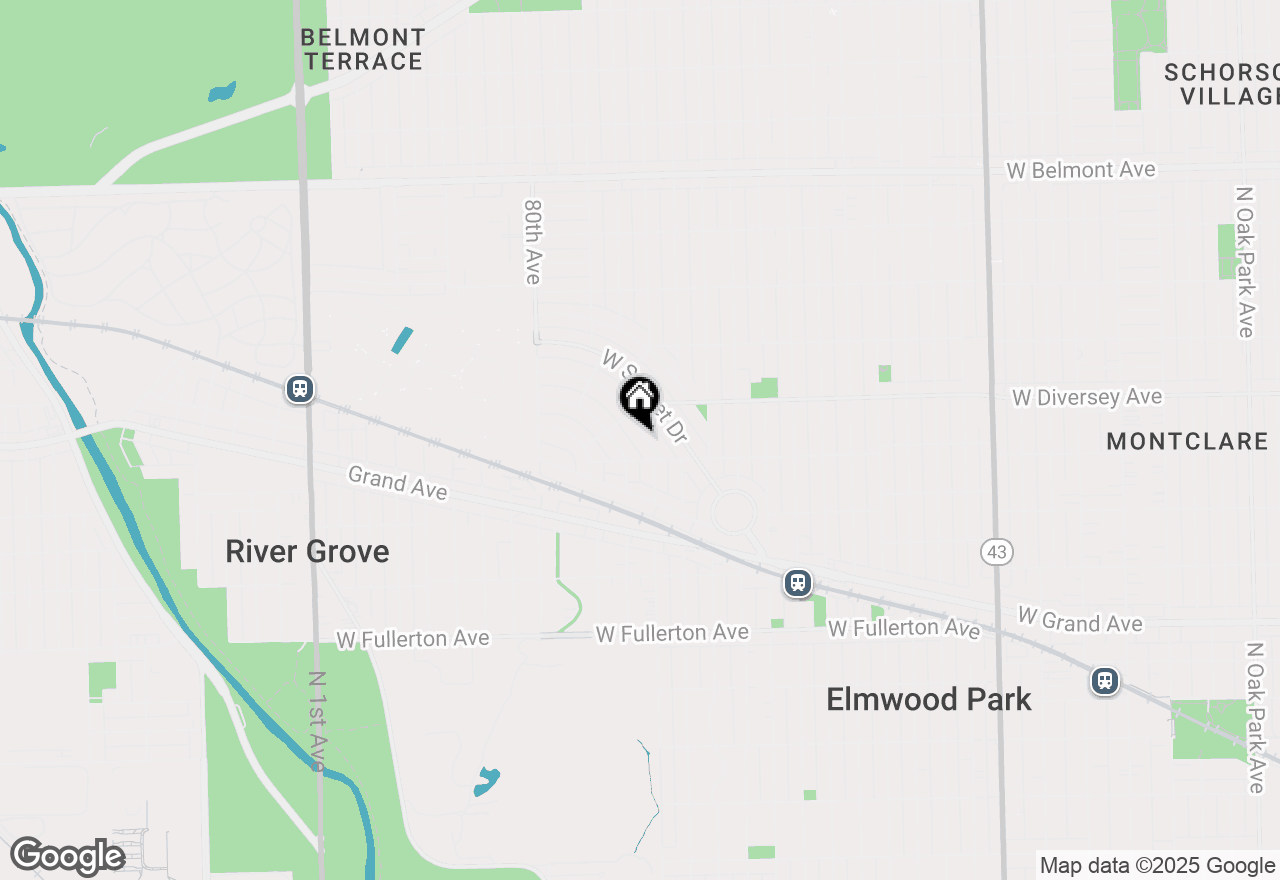 Map of 7807 W Cressett Drive, Elmwood Park, IL 60707