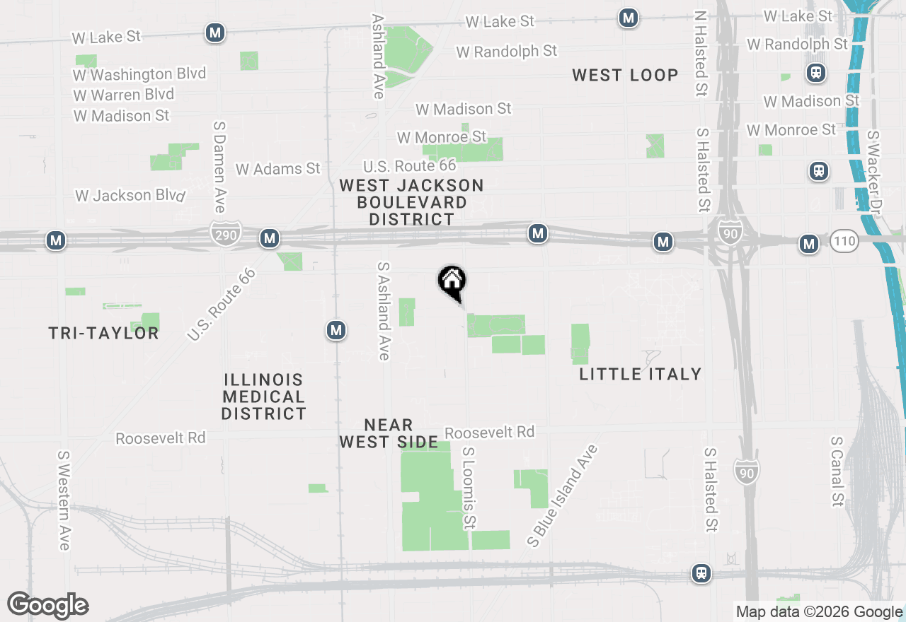 Map of 1419 W Lexington Street, Chicago, IL 60607