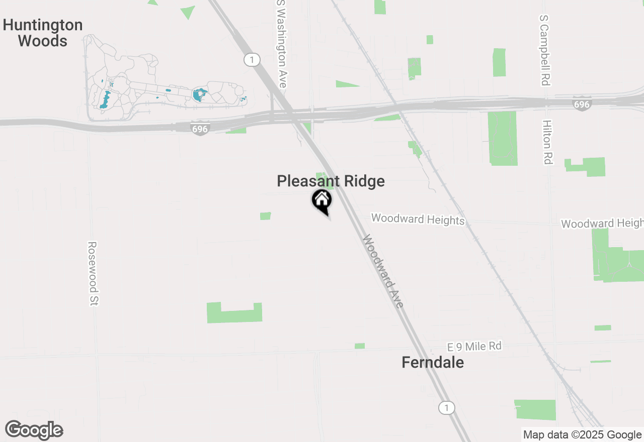 Map of 18 Cambridge Boulevard, Pleasant Ridge, MI 48069