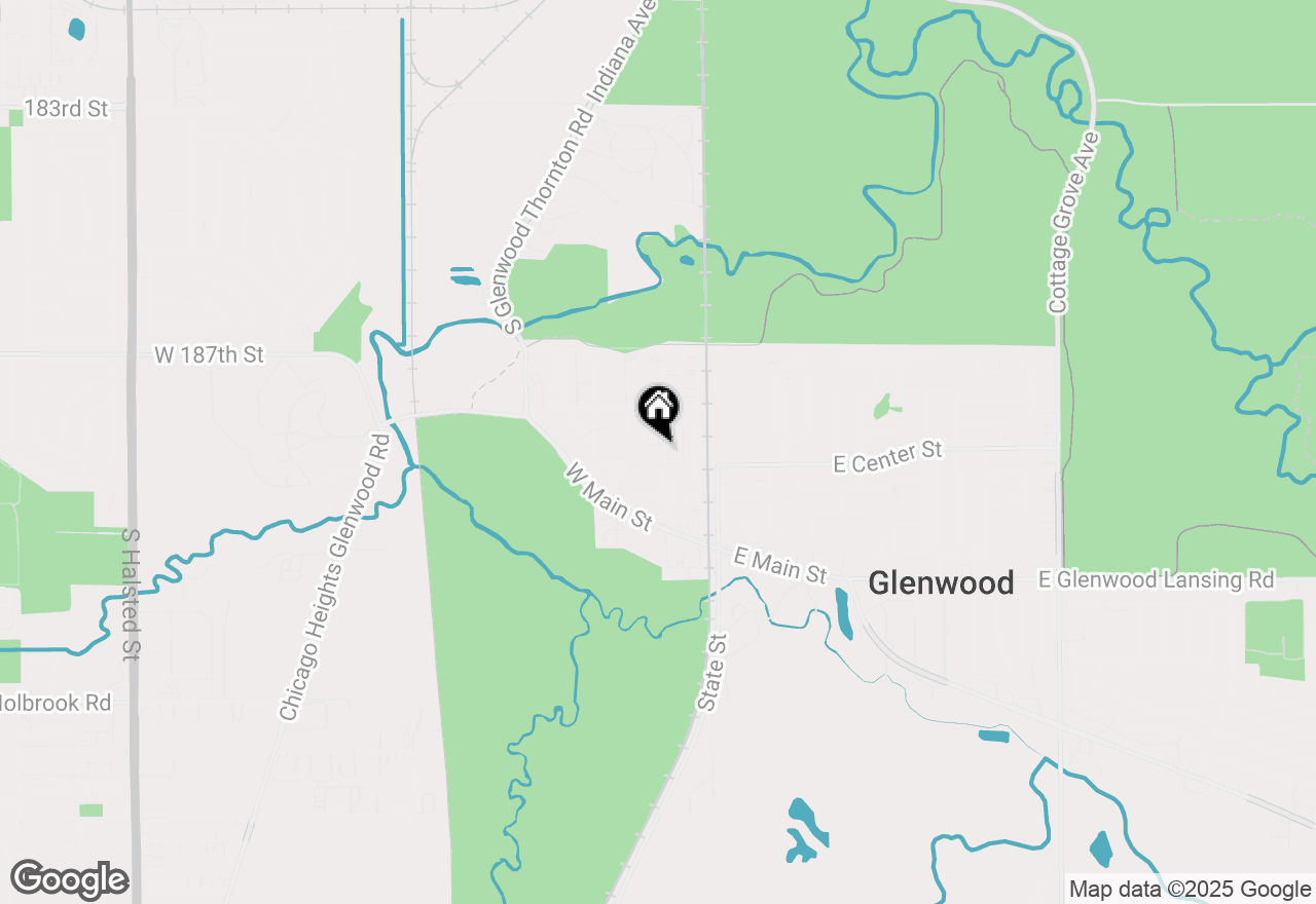 Map of 12 N Rebecca Street, Glenwood, IL 60425