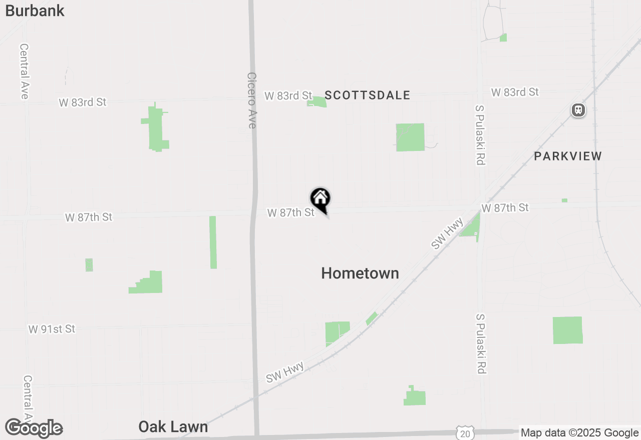 Map of 4534 W 87th Place, Hometown, IL 60456