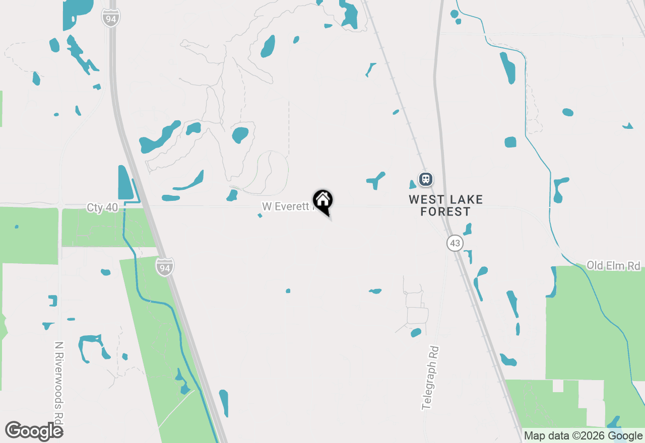 Map of 1060 Oak Knoll Drive, Lake Forest, IL 60045