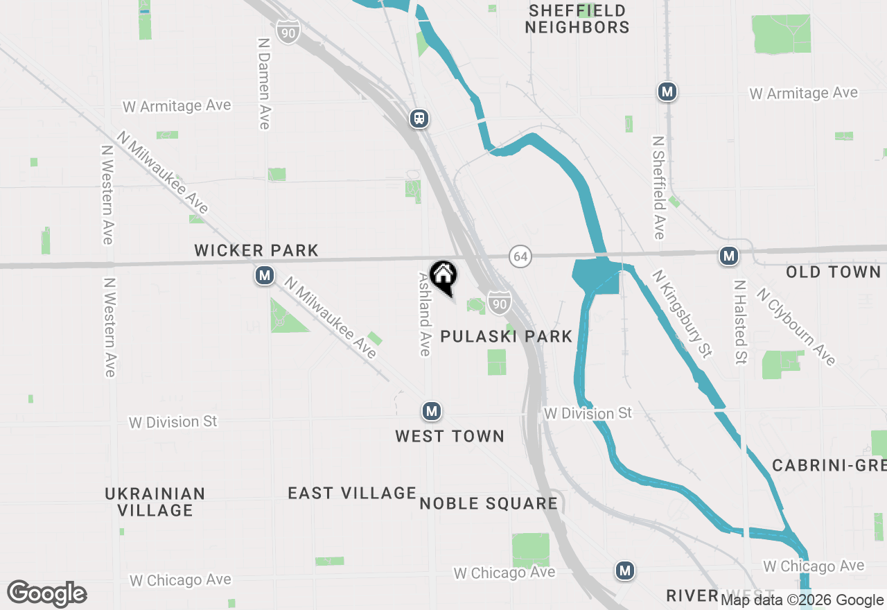 Map of 1450 N Bosworth Avenue #2, Chicago, IL 60622