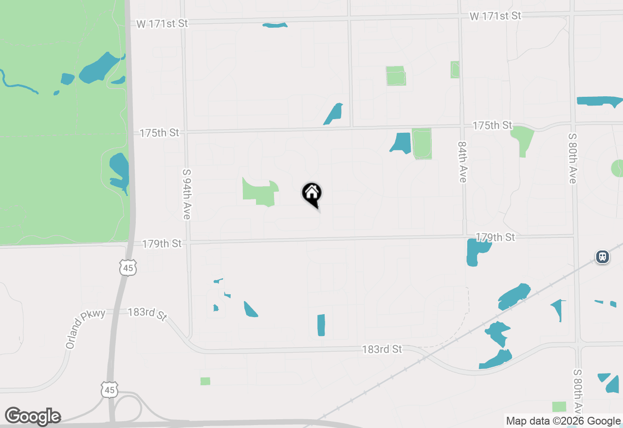 Map of 8930 Poplar Street, Tinley Park, IL 60487