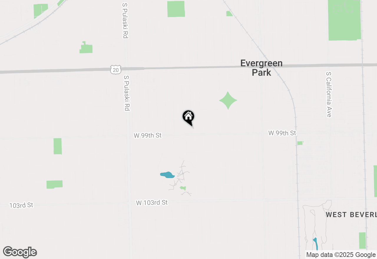 Map of 9847 S Millard Avenue, Evergreen Park, IL 60805