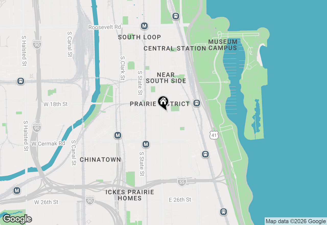 Map of 1845 S Michigan Avenue #1808, Chicago, IL 60616