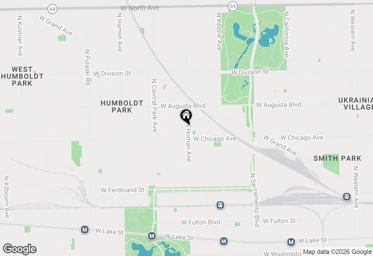 Map of 838 N Homan Avenue, Chicago, IL 60651