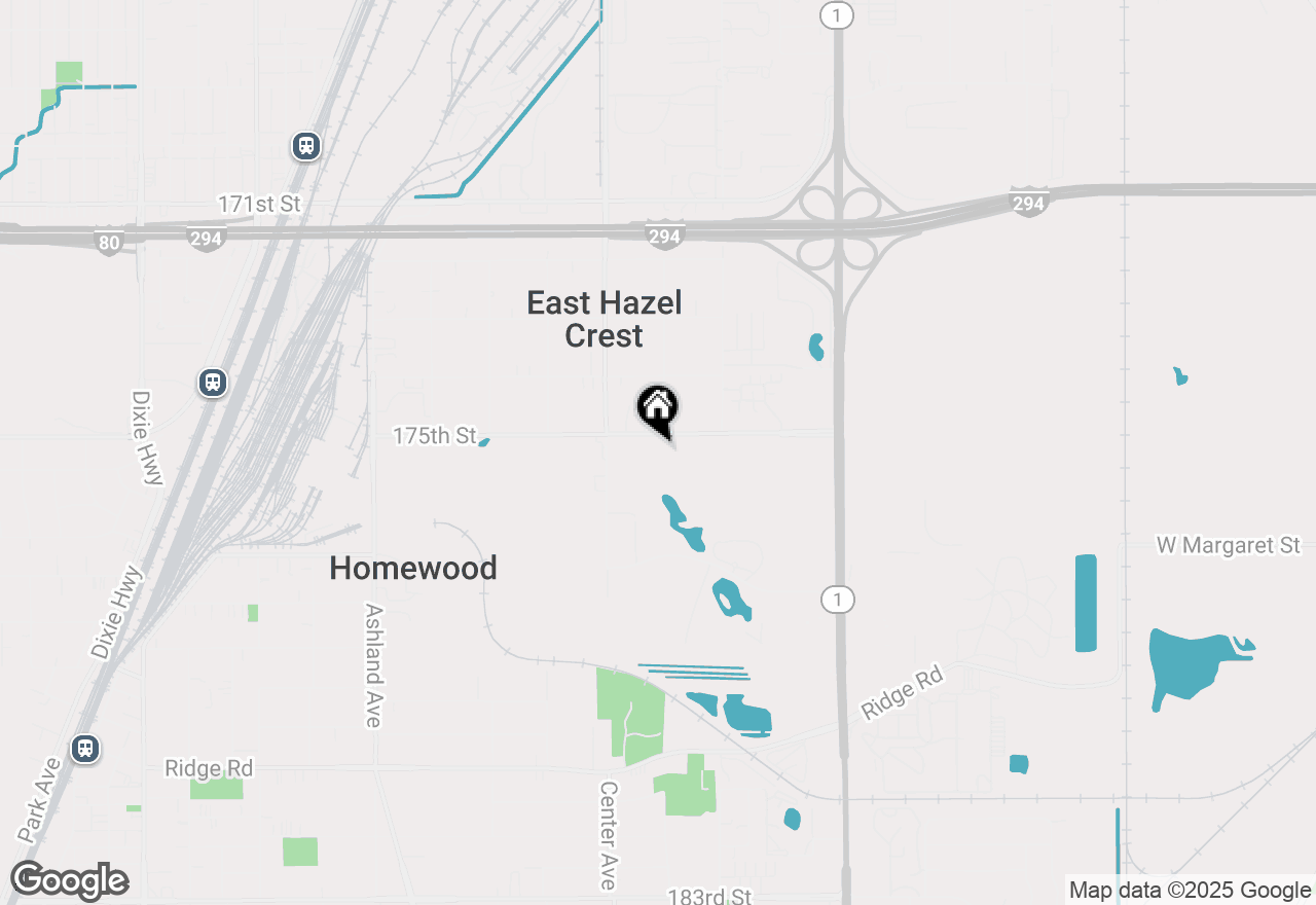 Map of 1125 W 175th Street, Homewood, IL 60430