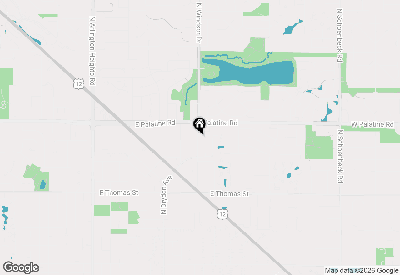 Map of 1403 E Lillian Avenue, Arlington Heights, IL 60004