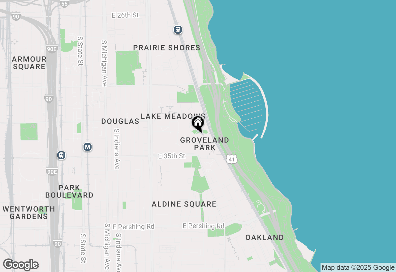 Map of 619 E Groveland Park #2W, Chicago, IL 60616