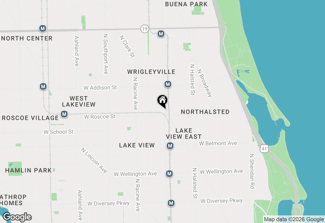 Map of 3414 N Sheffield Avenue #4, Chicago, IL 60657