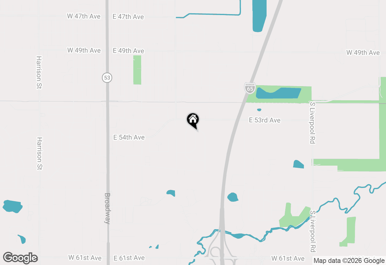 Map of 5340 Mary Ann Lane, Merrillville, IN 46410