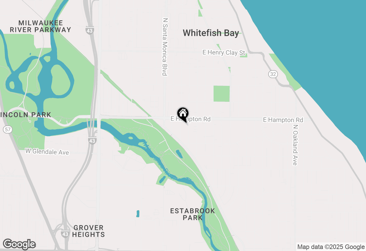 Map of 4772 N Diversey Blvd, Whitefish Bay, WI 53211