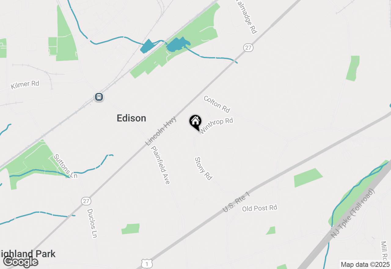 Map of 176 Winthrop Road, Edison, NJ 08817
