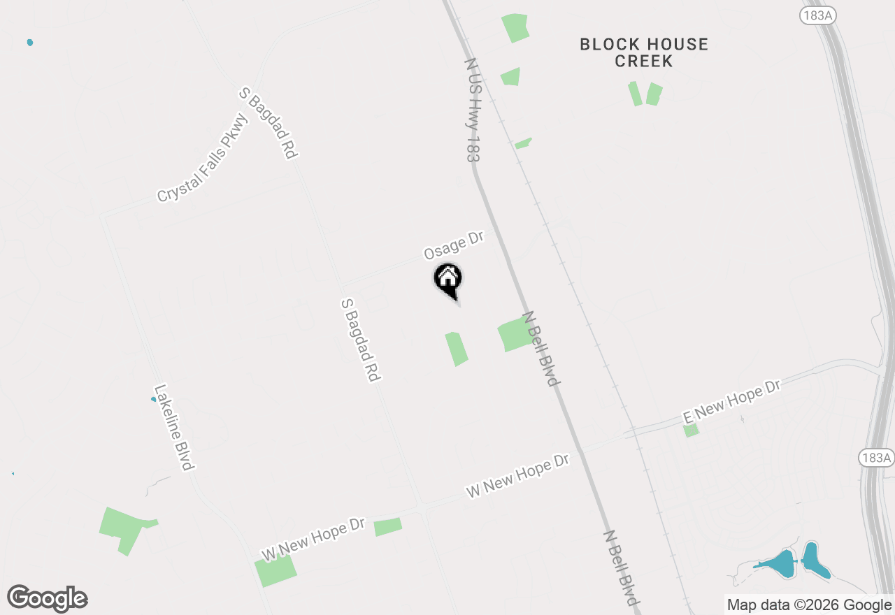 Map of 2522 Stapleford Dr, Cedar Park, TX 78613