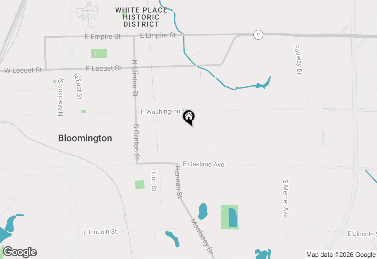 Map of 1111 E Grove Street, Bloomington, IL 61701