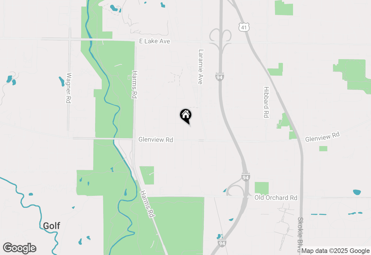 Map of 836 E Glenwood Road, Glenview, IL 60025