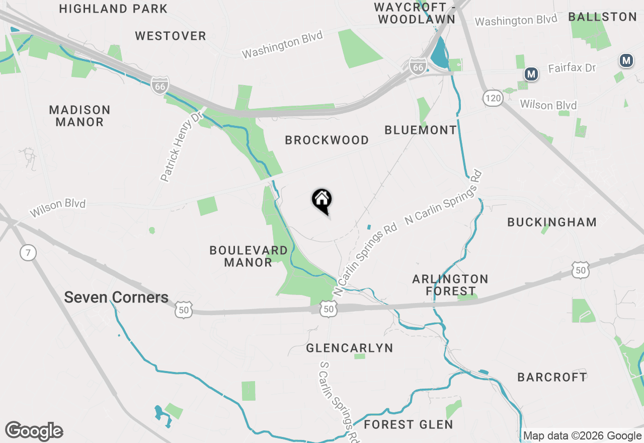 Map of 520 N Kensington Street, Arlington, VA 22205