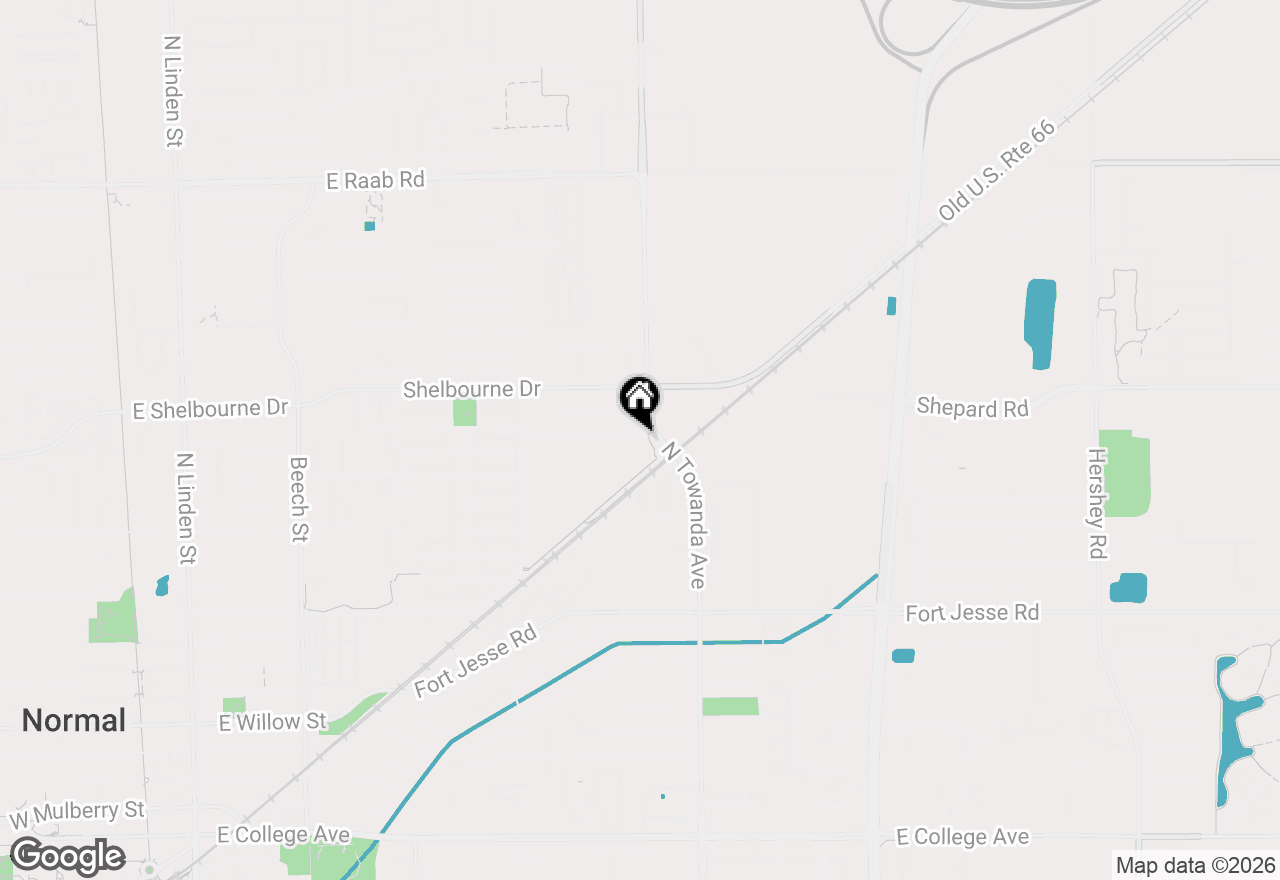 Map of 1413 Lismore Lane, Normal, IL 61761