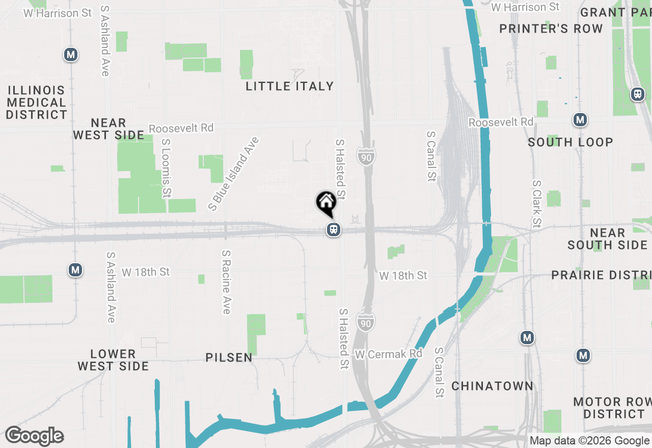Map of 833 W 15th Place #514, Chicago, IL 60608