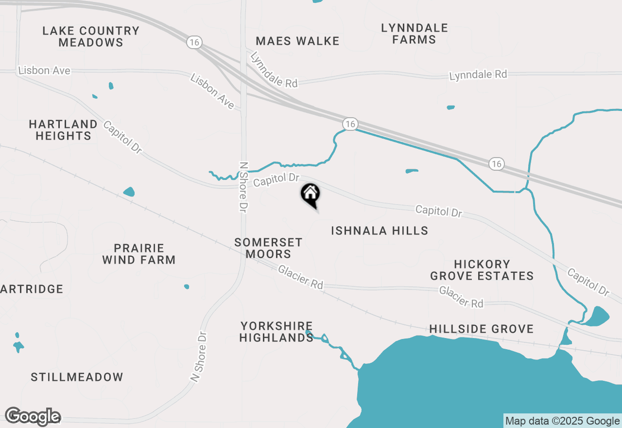 Map of W282N4343 Somerset Ln, Pewaukee, WI 53072