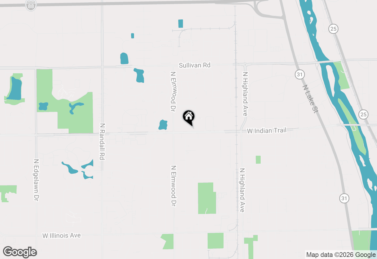 Map of 910 Southbridge Drive, Aurora, IL 60506