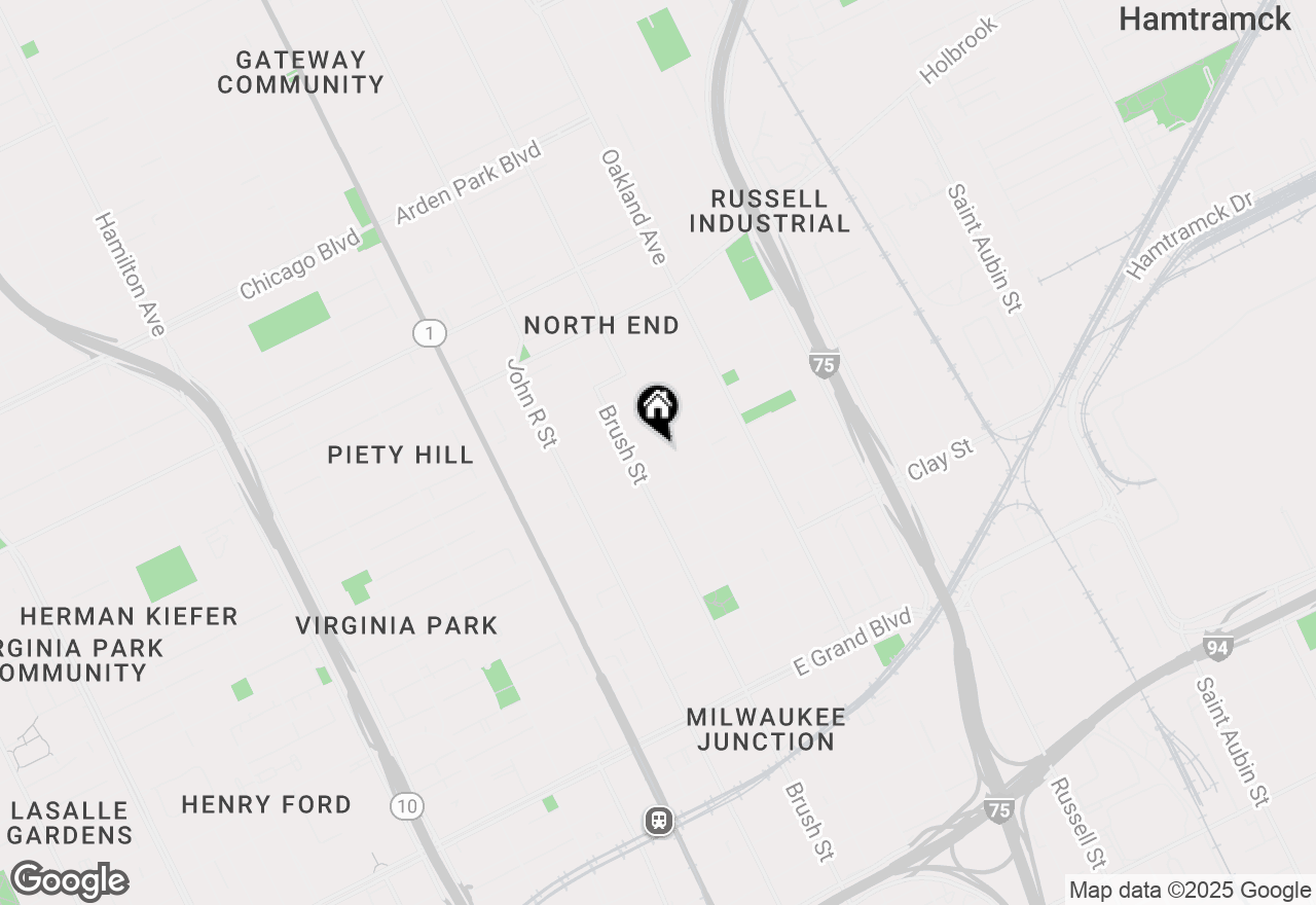 Map of 455 E Euclid Street, Detroit, MI 48202