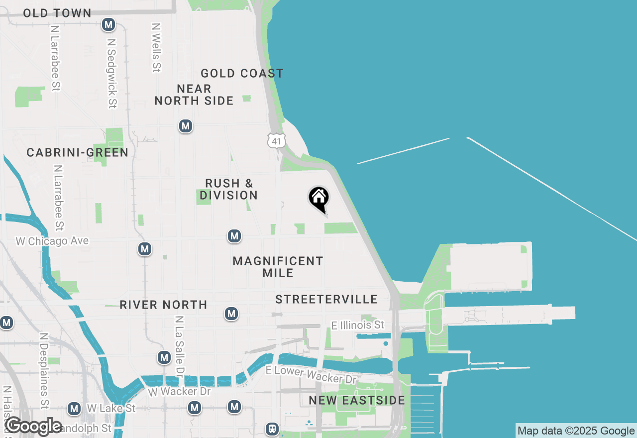 Map of 222 E Pearson Street #1407, Chicago, IL 60611