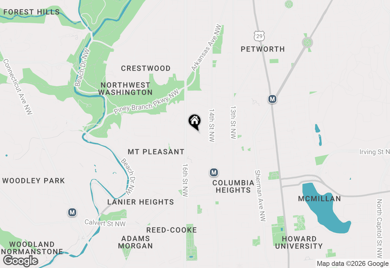 Map of 1495 Newton Street Nw #B102, Washington, DC 20010