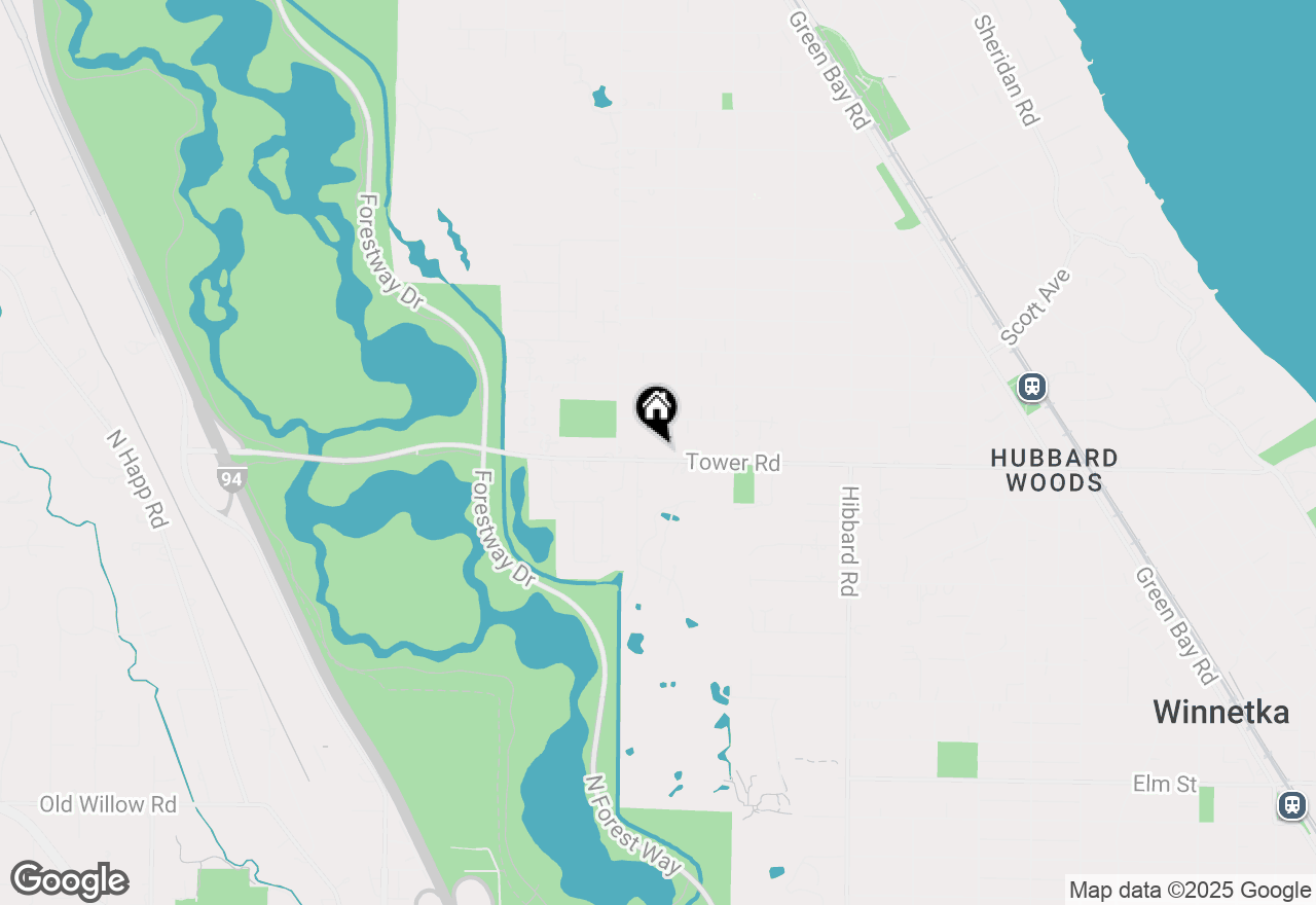 Map of 1487 Tower Road, Winnetka, IL 60093