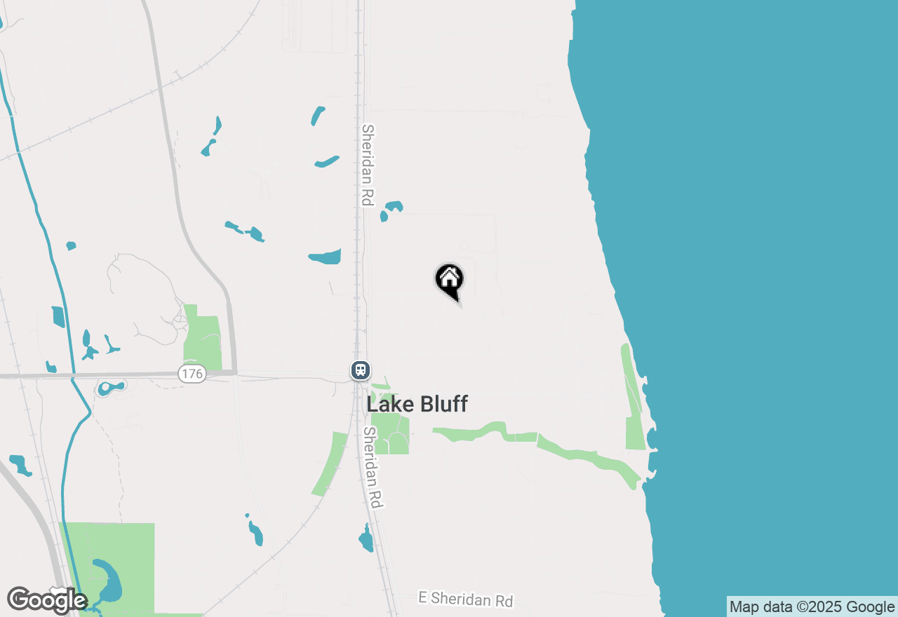Map of 214 E Woodland Road, Lake Bluff, IL 60044