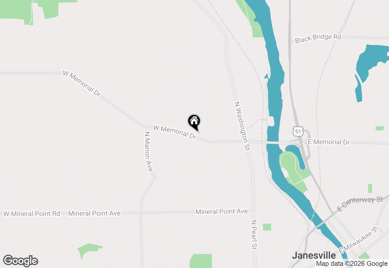 Map of 1920 W Memorial Drive, Janesville, WI 53548