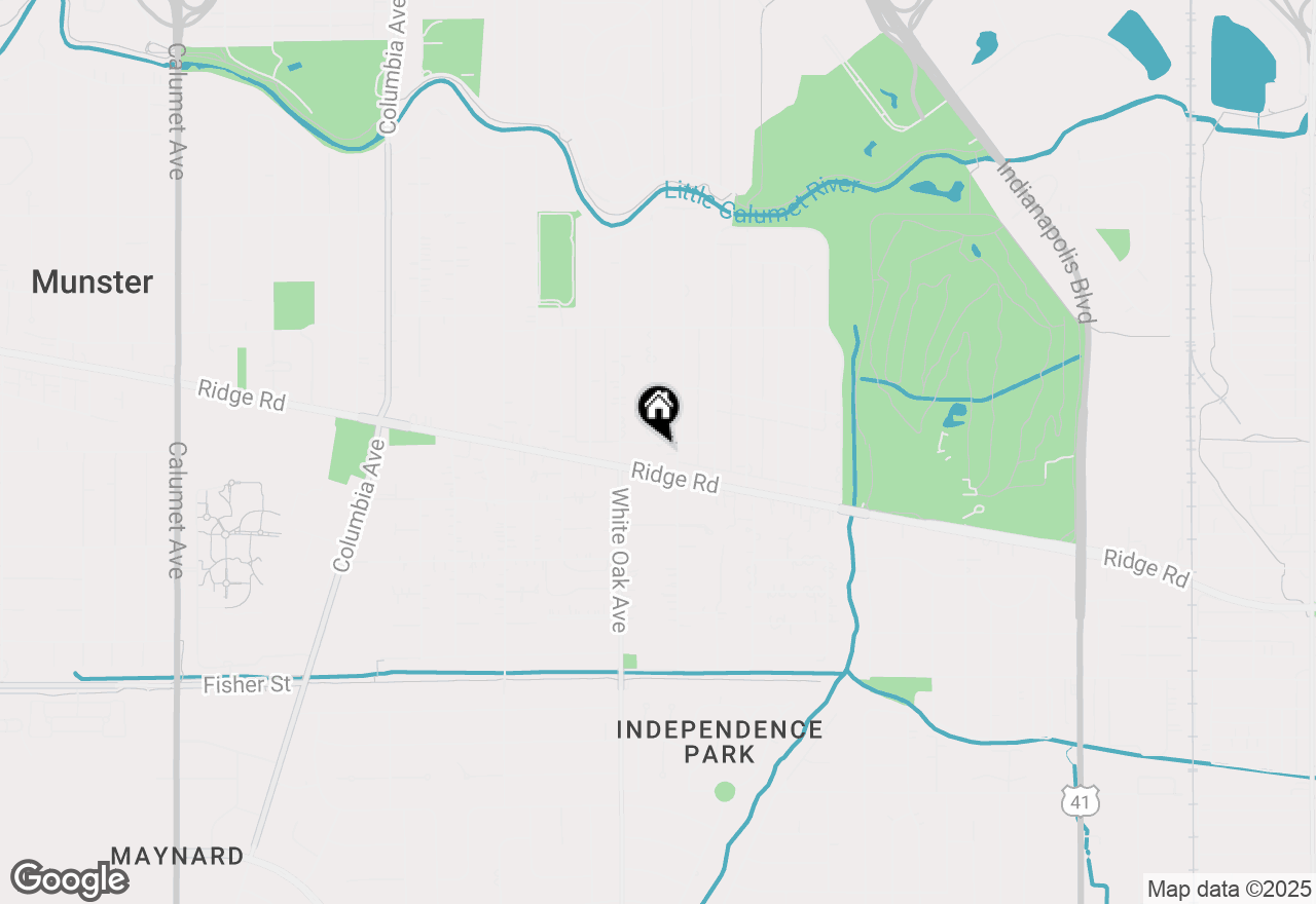 Map of 1634 33rd Avenue, Munster, IN 46321