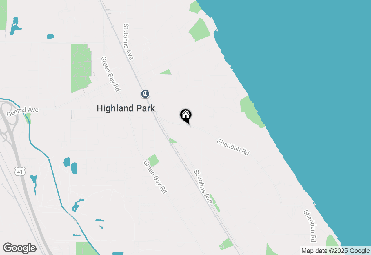 Map of 1512 Sheridan Road, Highland Park, IL 60035