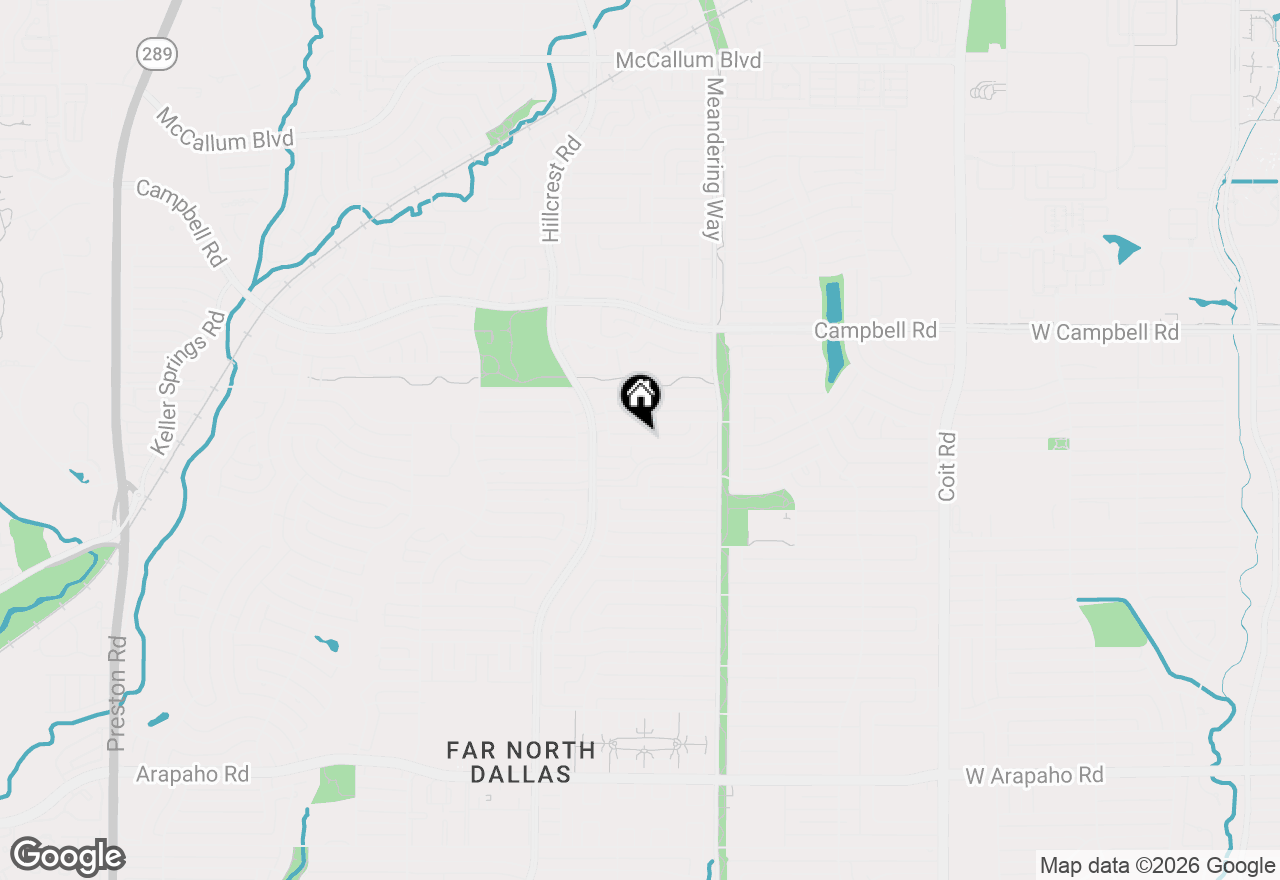 Map of 7233 Rustic Valley Drive, Dallas, TX 75248