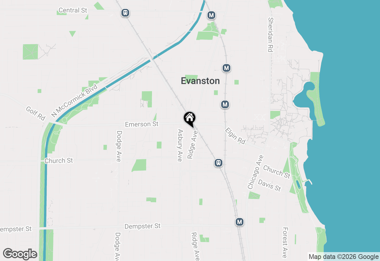 Map of (Address confidential), Evanston, Illinois 60201