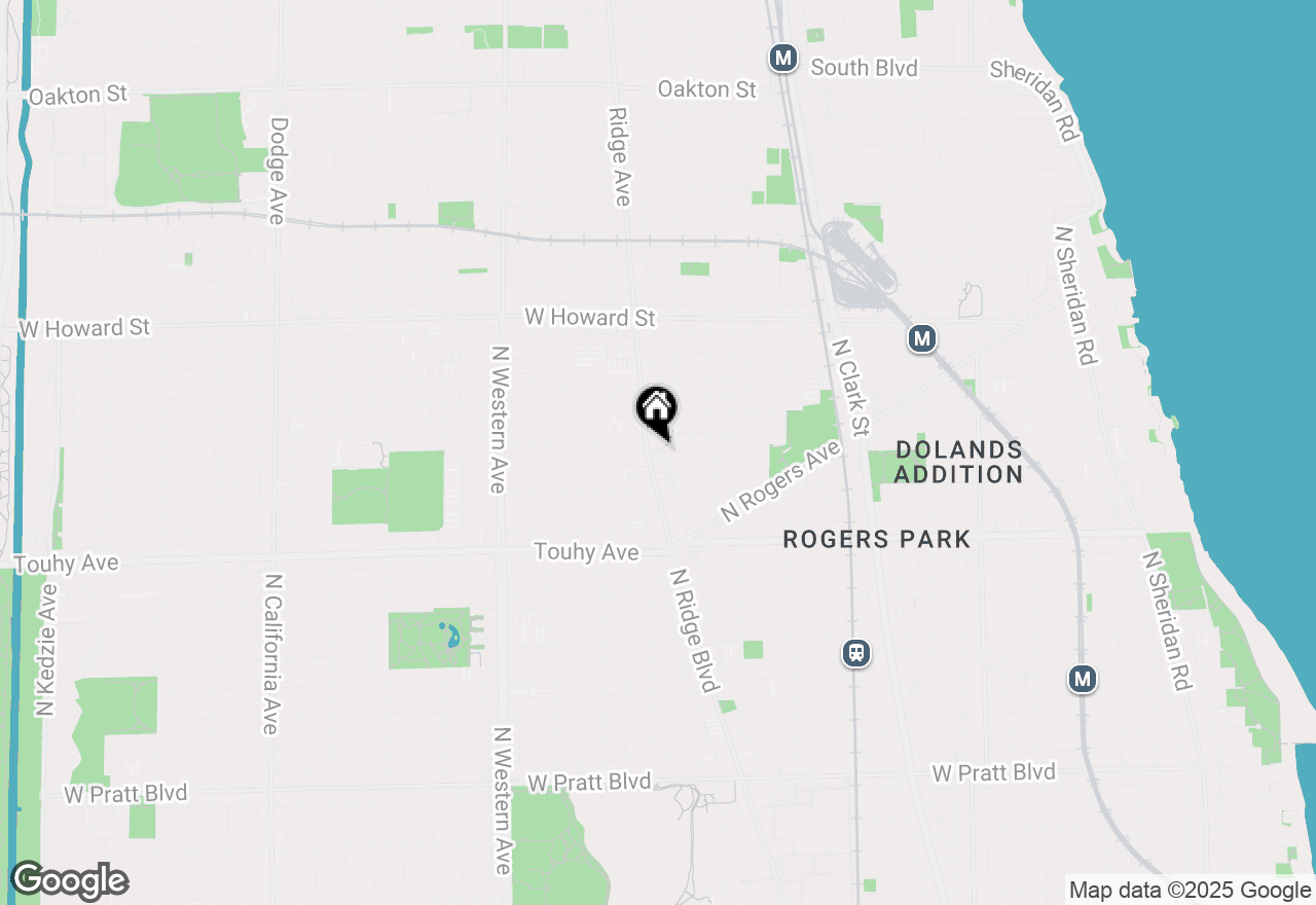 Map of 7345 N Ridge Boulevard #A, Chicago, IL 60645